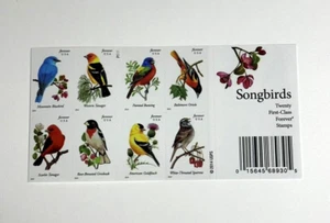 Pane of 20 Songbirds Stamps First Class For Holidays Celebration Scott# 4882-91 - Picture 1 of 3