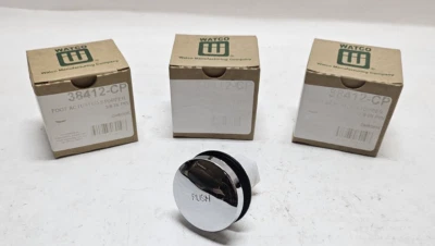 Watco 38412-CP Foot Actuated Bathtub Stopper 3/8 Pin Adapter Chrome (lot of 3) - Image 1 of 4