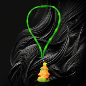 LED CHRISTMAS TREE ON FLASHING LANYARD - Picture 1 of 1