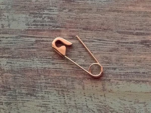 3/4 Zoll 14K Roségold Sicherheitsnadel Ohrring Knorpel Ohrring Geschenk für sie - Bild 1 von 3