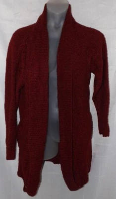 7TH AVENUE Rojo Talla Grande Amplio Elástico Abierto Acogedor Suéter Abrigo Bolsillos NUEVO NUEVO SIN ETIQUETAS Foto 1 de 2