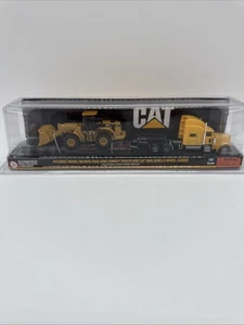 Caterpillar Peterbilt Model 389 Trail King Lowboy & Wheel Loader 1"87 NIB - Picture 1 of 9