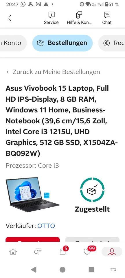 ASUS VivoBook Notebook, 15.6 Zoll - Bild 1 von 4