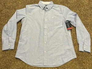 Chaps Shirt Mens M Cotton Classic Oxford Long Sleeve Collared Button Down A13 - Picture 1 of 4