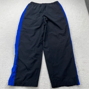 Nike Mens L Black Blue Nylon Athletic Track Pants Warm Up Training Gym - Picture 1 of 9