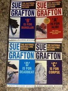 4 Book Lot Sue Grafton Paperback Kinsey Millhone Series Volumes 1-4 - Imagen 1 de 3