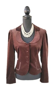 Antonio Melani Suit Jacket Sz 8 Brown Dress Casual Women's Blazer M   - Picture 1 of 6