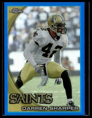 2010 Topps Chrome #C101 Darren Sharper Blue Refractors #/199 SN - Image 1 of 2