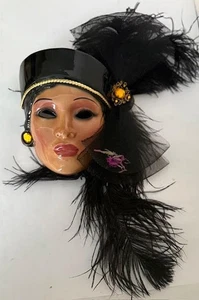 Vintage Porcelain/Ceramic Wall Mask by Clay Art of San Francisco - Picture 1 of 4
