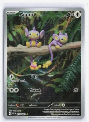 Aipom - Illustration Rare SV04: Paradox Rift 211/182 NM - Image 1 of 2