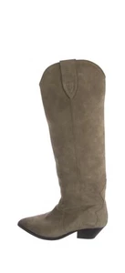 Isabel Marant Denvee Wildleder Kniehohe Stiefel Western Polnished Toe Taupe EU 38 - Bild 1 von 8