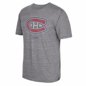 Montreal Canadiens NHL CCM Vintage Men's Distressed Logo Grey T-Shirt - Picture 1 of 1