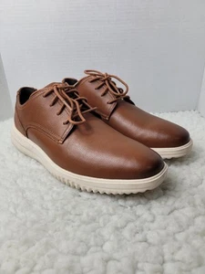 Cole Haan Grand Plain Toe Mens Oxford Sneaker Size 9.5 Brown Leather Shoes 36935 - Picture 1 of 10