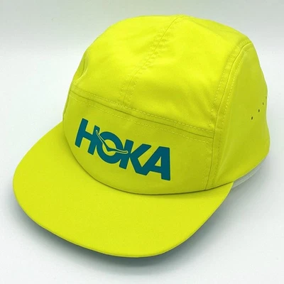 Sombrero Hoka Performance 5 Paneles Amarillo Ajustable Trail Running Senderismo Aire Libre Foto 1 de 4