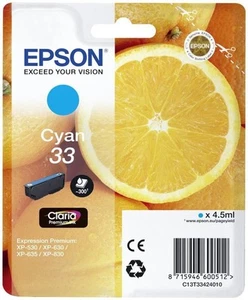 Epson C13T33424022 Standard Original Inkjet Cartridges - Cyan - Bild 1 von 3