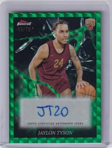 24/25 TOPPS FINEST JAYLON TYSON GREEN /75 ROOKIE AUTO CLEVELAND CAVALIERS - Picture 1 of 1