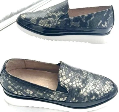 Donald Pliner Womens  Size 8 Finni Faux Snake Print Slip On Free Shipping - Image 1 of 4