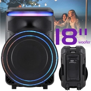 18500W 18'' Portable Bluetooth Speaker Sub Woofer Heavy Bass Sound System & Mic - Picture 1 of 22