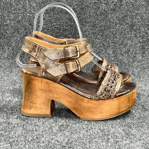 Bed Stu Kenya Platform Sandals Women's 6.5 Bown Leather Buckle Chunky Gladiator - Picture 1 of 14