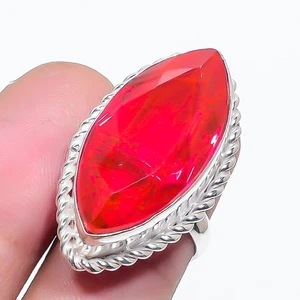 Rosa Turmalin Marquise Form Edelstein Verstellbar Ring Handarbeit Antikschmuck - Bild 1 von 7