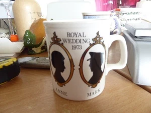 Princess Anne and captain Mark Phillips wedding mug - Picture 1 of 3