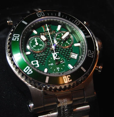 Nuevo Reloj Cronógrafo Suizo Renato Beast Grand Diver Verde Fibra de Carbono 45mm Foto 1 de 4