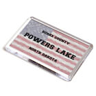 KÜHLSCHRANKMAGNET - Powers Lake - Burke, North Dakota - US-Flagge