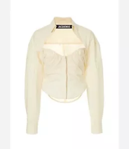 Jacquemus Tovello cotton blend poplin corset shirt - Picture 1 of 3