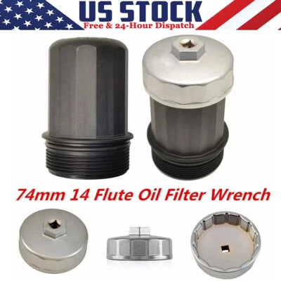 Ferramenta de remoção de chave de filtro de óleo 74 mm 14 flautas para Volkswagen, Mercedes Benz, VW - Imagem 1 de 4