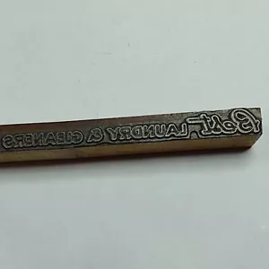 Beste Wäscherei und Reiniger Vintage Buchdruck Drucker Block Antik - Bild 1 von 6