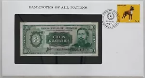 Paraguay 1985 100 Guaranies Bank of all nations. 5 Guaranies stamp cancelled RC0 - Picture 1 of 2
