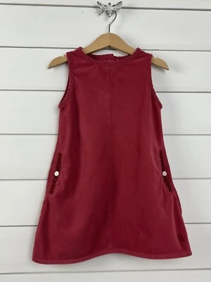 Девочек оливковый сок Sz 3y без рукавов вельветовое платье пыльный розовый - Изображение 1 из 4