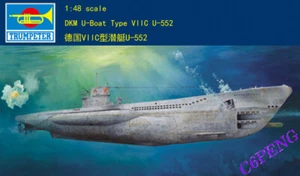 Trumpeter 06801 1/48 German Navy DKM U-Boat Type VIIC U-552 model kit - Picture 1 of 11