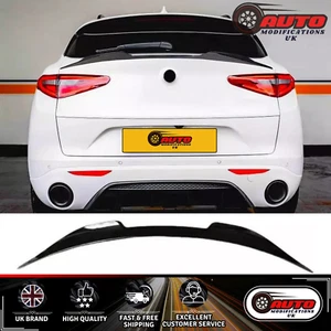 Alfa Romeo Stelvio Rear Mid Wing Boot Spoiler Lip Body Kit Gloss Black 2017+ - Picture 1 of 7