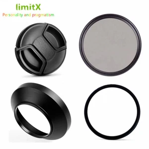 Tappo paraluce in metallo filtro UV CPL per Panasonic FZ80 FZ82 FZ85 FZ80D FZ82D FZ85D - Foto 1 di 17