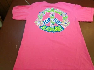 Girlie Girl Originals Pink T Shirt Peace Love FLIP FLOPS Small Y6 - Picture 1 of 7