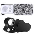 New Listing2 Pcs Illuminated Jewelers Loupe, 30X 60X 90X Eye Loupe Portable Magnifying G.