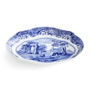 Spode Blue Italian, 8.5 inch Small Serving Dish, Microwave and Dishwasher Safe