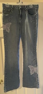 Limited Too Girls Jeans Flare Size 18 Blue Vintage - Picture 1 of 5