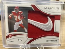 2022 Immaculate Collection Nike Patch Skyy Moore Rookie Card /5 Chiefs