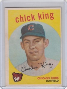 1959 Topps Baseball Card #538 Chick King Chicago Cubs - Ex-ExMt