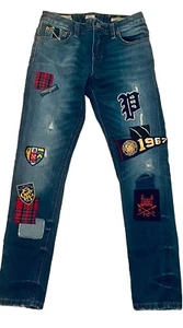 POLO RALPH LAUREN Jeans Girls Sz 12 Jemma Super Skinny Selvedge Patch - Picture 1 of 8