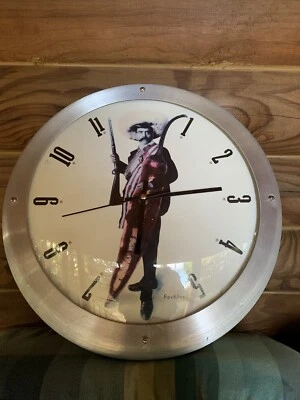 VTG FoxKlox Clock Pancho Villa Chile Pepper Brushed Aluminum 1997 Maine 11” READ - Image 1 of 4