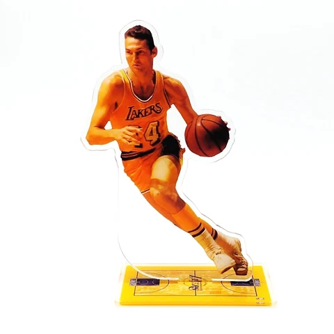 Jerry West Figure - #44 LA Lakers Moves the Ball Legend Logo Figurine Ornament Cover