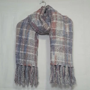 Vintage Boundary Waters Wollmischung Decke Schal Grau Braun Streifen Made in Italy - Bild 1 von 10