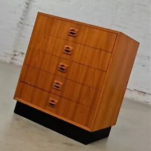 Armadio moderno in teak scandinavo dalla metà alla fine del XX secolo 5 cassetti - Foto 1 di 20