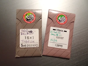 AGUJAS DE ÓRGANO - 2 PAQUETES DE BOLAS DE TITANIO 80/12 - NUEVAS/SIN USAR - 19 AGUJAS - Imagen 1 de 3