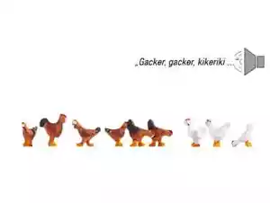 NOCH 12853 H0 Figuren Sound-Szene "Hühner" #NEU in OVP# - Bild 1 von 1