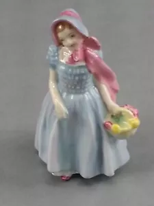 Vintage Royal Doulton Figur England HN2109 Wendy Porzellan Mädchen blau rosa - Bild 1 von 6