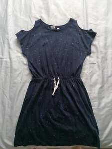 GAP Girls Navy Blue Glitter Dress With Sleeve Slit. Age 12. - Picture 1 of 5